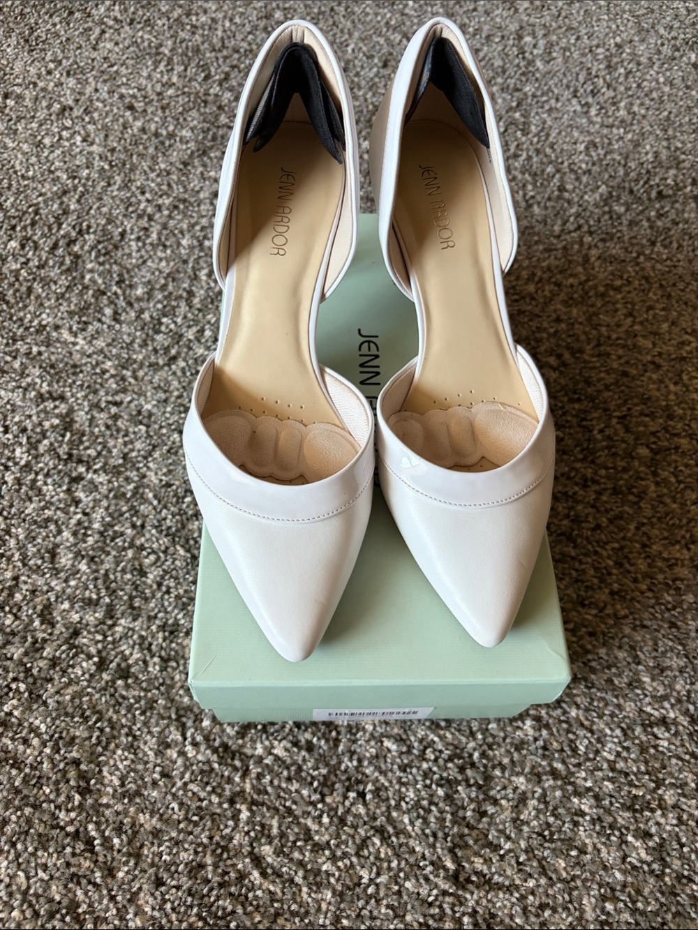 Jenn Ardor White Pointed D'Orsay Pumps